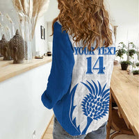 Scotland Rugby 2025 Custom Women Casual Shirt Come On Thistle