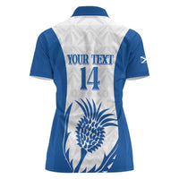 Scotland Rugby 2025 Custom Women Polo Shirt Come On Thistle
