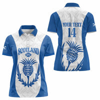 Scotland Rugby 2025 Custom Women Polo Shirt Come On Thistle