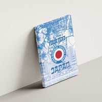 Custom Japan Football Canvas Wall Art Go Samurai Blue Sakura Tokyo Style