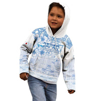 Custom Japan Football Kid Hoodie Go Samurai Blue Sakura Tokyo Style