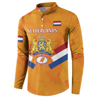 Custom Netherlands Rugby Button Sweatshirt 2024 Go Champions Nederland - Wonder Print Shop