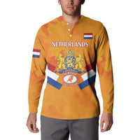 Custom Netherlands Rugby Button Sweatshirt 2024 Go Champions Nederland - Wonder Print Shop