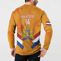 Custom Netherlands Rugby Button Sweatshirt 2024 Go Champions Nederland - Wonder Print Shop