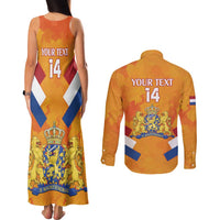 Custom Netherlands Rugby Couples Matching Tank Maxi Dress and Long Sleeve Button Shirt 2024 Go Champions Nederland - Wonder Print Shop