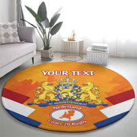 Custom Netherlands Rugby Round Carpet 2024 Go Champions Nederland