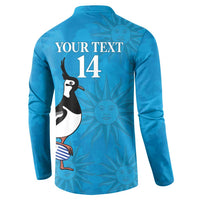 Custom Uruguay Rugby Button Sweatshirt 2024 Go Champions Southern Lapwing - Wonder Print Shop