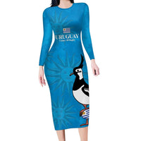 Custom Uruguay Rugby Family Matching Long Sleeve Bodycon Dress and Hawaiian Shirt 2024 Go Champions Southern Lapwing - Wonder Print Shop