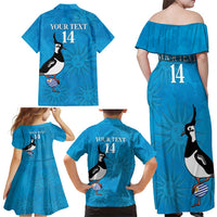 Custom Uruguay Rugby Family Matching Off Shoulder Maxi Dress and Hawaiian Shirt 2024 Go Champions Southern Lapwing - Wonder Print Shop
