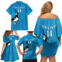 Custom Uruguay Rugby Family Matching Off Shoulder Short Dress and Hawaiian Shirt 2024 Go Champions Southern Lapwing - Wonder Print Shop