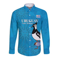 Custom Uruguay Rugby Long Sleeve Button Shirt 2024 Go Champions Southern Lapwing - Wonder Print Shop