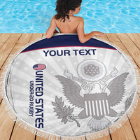 Custom United States Rugby Beach Blanket 2024 Go Champions Eagles - Wonder Print Shop