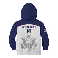 Custom United States Rugby Kid Hoodie 2024 Go Champions Eagles - Wonder Print Shop