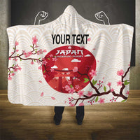 Custom Japan Rugby Hooded Blanket 2024 Go Champions Cherry Blossoms