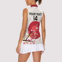 Custom Japan Rugby Women Sleeveless Polo Shirt 2024 Go Champions Cherry Blossoms - Wonder Print Shop