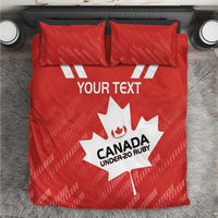 Custom Canada Rugby Bedding Set 2024 Go Champions Maple Leaf - Wonder Print Shop