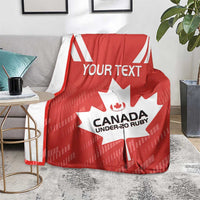 Custom Canada Rugby Blanket 2024 Go Champions Maple Leaf