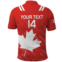 Custom Canada Rugby Polo Shirt 2024 Go Champions Maple Leaf - Wonder Print Shop