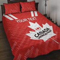 Custom Canada Rugby Quilt Bed Set 2024 Go Champions Maple Leaf - Wonder Print Shop