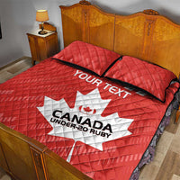 Custom Canada Rugby Quilt Bed Set 2024 Go Champions Maple Leaf - Wonder Print Shop