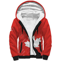 Custom Canada Rugby Sherpa Hoodie 2024 Go Champions Maple Leaf - Wonder Print Shop
