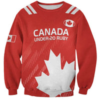 Custom Canada Rugby Sweatshirt 2024 Go Champions Maple Leaf - Wonder Print Shop