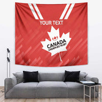 Custom Canada Rugby Tapestry 2024 Go Champions Maple Leaf - Wonder Print Shop