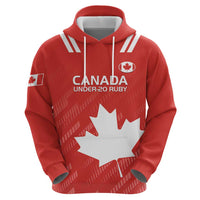Custom Canada Rugby Zip Hoodie 2024 Go Champions Maple Leaf - Wonder Print Shop