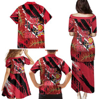 Trini To De Bone Family Matching Puletasi and Hawaiian Shirt Proud To Be Trinidad and Tobago - Wonder Print Shop