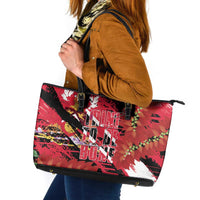 Trini To De Bone Leather Tote Bag Proud To Be Trinidad and Tobago - Wonder Print Shop