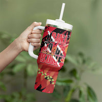 Trini To De Bone Tumbler With Handle Proud To Be Trinidad and Tobago - Wonder Print Shop