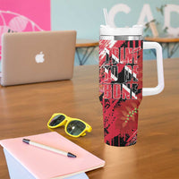 Trini To De Bone Tumbler With Handle Proud To Be Trinidad and Tobago - Wonder Print Shop