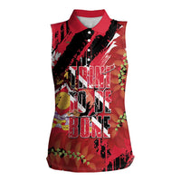 Trini To De Bone Women Sleeveless Polo Shirt Proud To Be Trinidad and Tobago - Wonder Print Shop