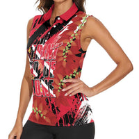 Trini To De Bone Women Sleeveless Polo Shirt Proud To Be Trinidad and Tobago - Wonder Print Shop