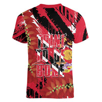 Trini To De Bone Women V-Neck T-Shirt Proud To Be Trinidad and Tobago - Wonder Print Shop