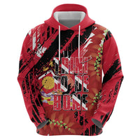 Trini To De Bone Zip Hoodie Proud To Be Trinidad and Tobago - Wonder Print Shop