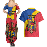 Moldova Independence Day Couples Matching Summer Maxi Dress and Hawaiian Shirt August 27 One People One Nation - Wonder Print Shop