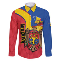 Moldova Independence Day Family Matching Off The Shoulder Long Sleeve Dress and Hawaiian Shirt August 27 One People One Nation - Wonder Print Shop