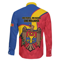 Moldova Independence Day Family Matching Off Shoulder Short Dress and Hawaiian Shirt August 27 One People One Nation - Wonder Print Shop