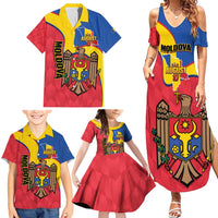 Moldova Independence Day Family Matching Summer Maxi Dress and Hawaiian Shirt August 27 One People One Nation - Wonder Print Shop