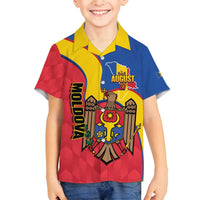 Moldova Independence Day Family Matching Summer Maxi Dress and Hawaiian Shirt August 27 One People One Nation - Wonder Print Shop