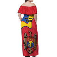 Moldova Independence Day Off Shoulder Maxi Dress August 27 One People One Nation - Wonder Print Shop