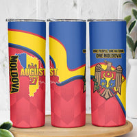 Moldova Independence Day Skinny Tumbler August 27 One People One Nation - Wonder Print Shop