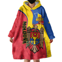 Moldova Independence Day Wearable Blanket Hoodie August 27 One People One Nation - Wonder Print Shop