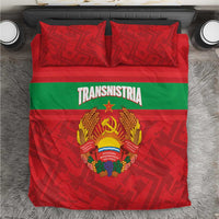 Transnistria Independence Day Bedding Set Coat Of Arms Flag Style - Wonder Print Shop
