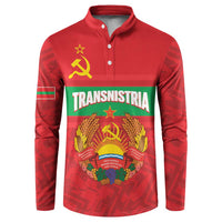 Transnistria Independence Day Button Sweatshirt Coat Of Arms Flag Style - Wonder Print Shop