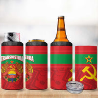 Transnistria Independence Day 4 in 1 Can Cooler Tumbler Coat Of Arms Flag Style - Wonder Print Shop
