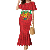 Transnistria Independence Day Family Matching Mermaid Dress and Hawaiian Shirt Coat Of Arms Flag Style - Wonder Print Shop
