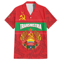 Transnistria Independence Day Family Matching Short Sleeve Bodycon Dress and Hawaiian Shirt Coat Of Arms Flag Style - Wonder Print Shop