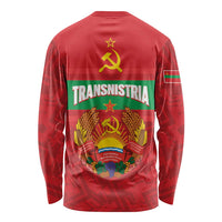 Transnistria Independence Day Long Sleeve Shirt Coat Of Arms Flag Style - Wonder Print Shop